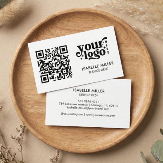 Business Card with QR Code | Simple Modern Design 名刺