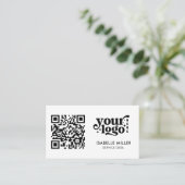 Business Card with QR Code | Simple Modern Design 名刺 (スタンド正面)