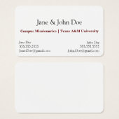 Business card with spot for two names (正面&裏面)