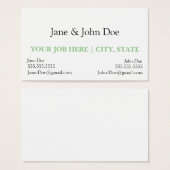 Business card with spot for two names (正面&裏面)