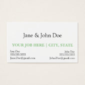 Business card with spot for two names (正面)