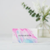 Business card with stripe. 名刺 (スタンド正面)