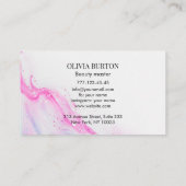 Business card with stripe. 名刺 (裏面)