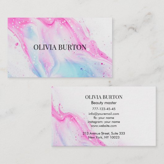 Business card with stripe. 名刺 (正面/裏面)