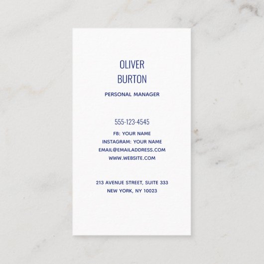 Business card with texture background 名刺 (裏面)