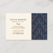 Business Card with vintage Art deco pattern 名刺 (裏面)