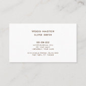 Business card with wood texture. 名刺 (裏面)