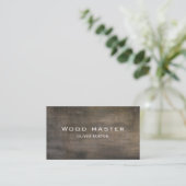 Business card with wood texture. 名刺 (スタンド正面)