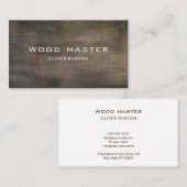 Business card with wood texture. 名刺 (正面/裏面)