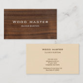 Business card with wood texture. 名刺 (正面/裏面)