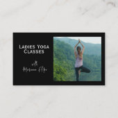 Business Card, Yoga Classes photo customizable 名刺 (裏面)