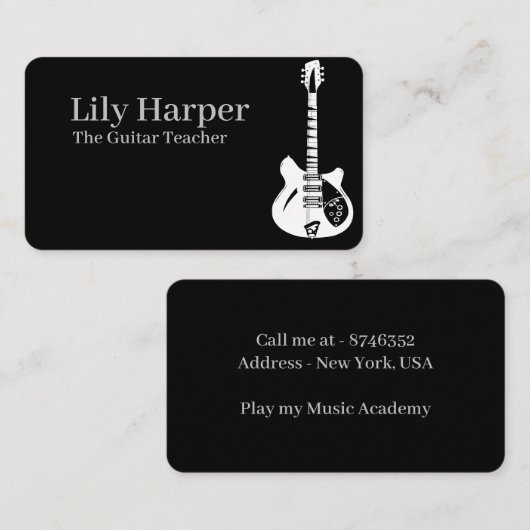 Business CardGuitar先生 |電気音響機器 コーリングカード (正面/裏面)