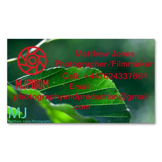 Business cards マグネット名刺 (正面)