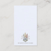 Business cards, floral and sophisticated. ノートカード (裏面)