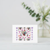 Business Cards, Makeup Purple White Business Cards 名刺 (スタンド正面)