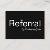 Business Cards, Referral Business Cards 名刺 (正面)