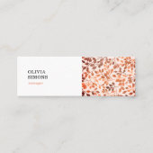 Business Cards with vintage floral pattern スキニー名刺 (正面)