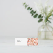 Business Cards with vintage floral pattern スキニー名刺 (スタンド正面)