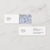 Business Cards with vintage floral pattern スキニー名刺 (正面/裏面)
