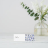 Business Cards with vintage floral pattern スキニー名刺 (スタンド正面)