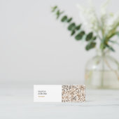 Business Cards with vintage floral pattern スキニー名刺 (スタンド正面)