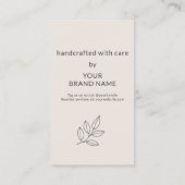 Business Care Instructions Blush Pink Small  名刺 (裏面)