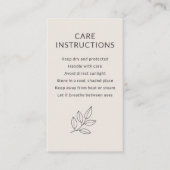 Business Care Instructions Blush Pink Small  名刺 (正面)