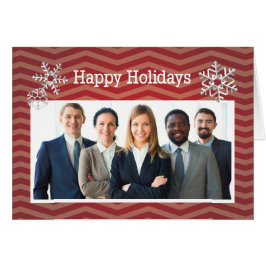 Business Christmas カスタマイズ Photo Red Chevron, Z