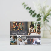 Business Christmas Card 2022 Happy Holidays写真 ポストカード (スタンド正面)