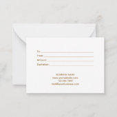 Business Christmas Holiday Gift Certificate ノートカード (裏面)