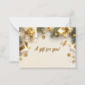 Business Christmas Holiday Gift Certificate ノートカード (正面)