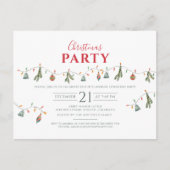 Business Christmas Officeパーティー インビテーションポストカード (正面)