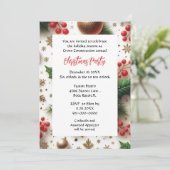 Business Christmas Party Red and Gold  招待状 (スタンド正面)