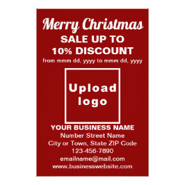 Business Christmas Sale on Red Photo紙 フォトプリント