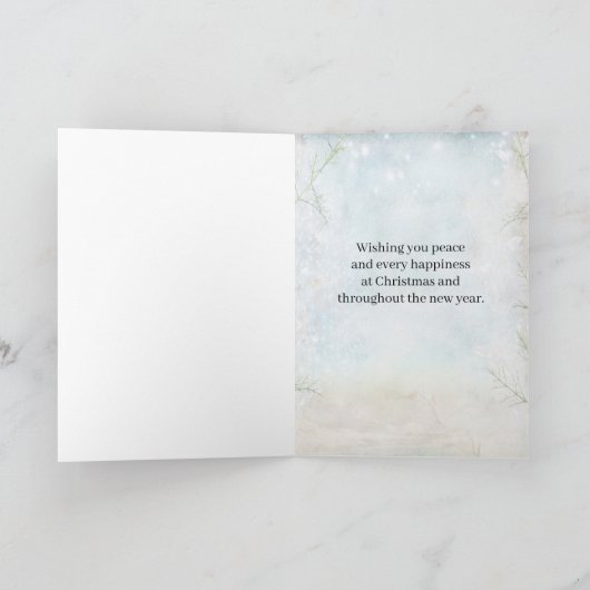 Business Christmas Tree Winter Snow Frost Custom カード (内部)