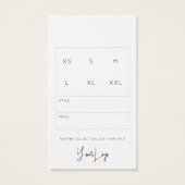 Business Clothing Thank Youロゴラベルつるラベル (裏面)