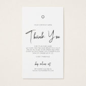 Business Clothing Thank Youロゴラベルつるラベル (正面)