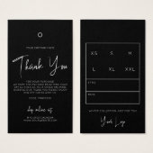 Business Clothing Thank Youロゴラベルつるラベル (正面&裏面)