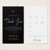 Business Clothing Thank Youロゴラベルつるラベル (正面&裏面)