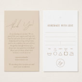 Business Clothsありがとうありがとうつるラベルとロゴ (正面&裏面)