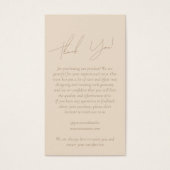 Business Clothsありがとうありがとうつるラベルとロゴ (正面)