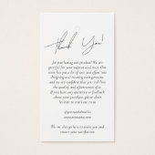 Business Clothsありがとうありがとうつるラベルとロゴ (正面)