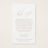 Business Clothsありがとうありがとうつるラベルとロゴ (正面)