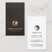 Business Coach フェイク金ゴールドグローブアイコン 名刺 (正面/裏面)