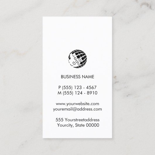 Business Coach フェイク金ゴールドグローブアイコン 名刺 (裏面)