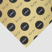 Business Companyのカスタムロゴありがとう金ゴールドルック 薄葉紙 (詳細)