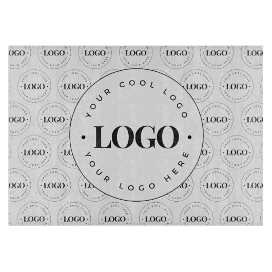 Business Companyのカスタムロゴ繰り返しを追加 カッティングボード (正面)