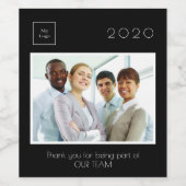 Business Companyのロゴの写真感謝していは黒 ワインラベル (シングルラベル)