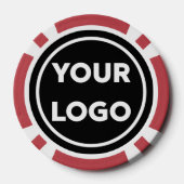 Business Companyのロゴをブラックブランドに追加 ポーカーチップ (裏面)