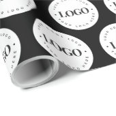 Business Companyのロゴカスタムの繰り返しを追加する ラッピングペーパー (ロールコーナー)